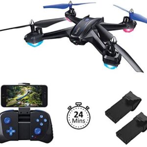 Akamino S6 WiFi FPV Drone, RC Quadcopter with 120° FOV 720P HD Camera for Adult, Portable Aircraft Toy for Beginners with Trajectory Flight, Gravity Sensor, 3D Flip, APP Control