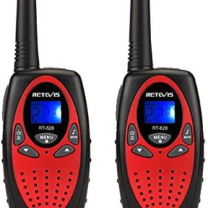 Retevis RT628 Kids Walkie Talkies 22 Channel FRS Toy for Kids Uhf FRS 2 Way Radio Toy(Red, 2 Pack)