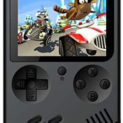 Handheld Games Console for Kids Adults – Retro Video Games Consoles 3 inch Screen 168 Classic Games 8 Bit Game Player with AV Cable Can Play on TV (Black)