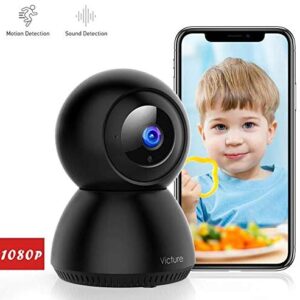Victure 1080P FHD WiFi Camera with Motion Tracking Sound Detection 2.4 G WiFi Security Indoor Camera with 2-Way Audio, Night Vision, Home Camera for Baby/Pet/Elder