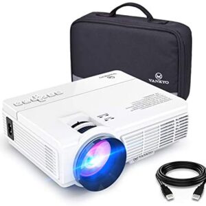 VANKYO LEISURE 3 Mini Projector, 1080P and 170” Display Supported, Portable Movie Projector with 40,000 Hrs LED Lamp Life, Compatible with TV Stick, PS4, HDMI, VGA, TF, AV and USB