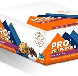PROBAR – Base Protein Bar, Cookie Dough, Non-GMO, Gluten-Free, Certified Organic, Healthy, Plant-Based Whole Food Ingredients, Natural Energy (12 Count)