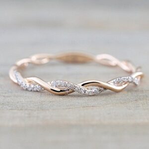 Barogirl Twist Ring Engagement Ring for Women Women’s Rings for Lovers YR905(10)