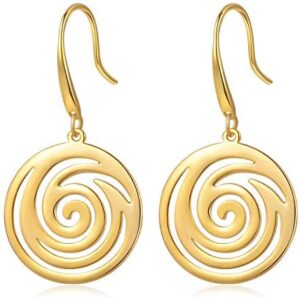 MOSYNE Vintage Spiral Round Circle Earrings for Women