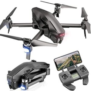 4DRC M1 Foldable GPS Drone with 4K FHD 5G transmission FPV Camera Live Video for Adults Quadcopter with Brushless Motor, Auto Return Home, Follow Me, 30 Minutes Flight Time, 1600M Control Range, Black