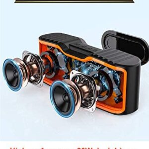 AOMAIS Sport II Portable Wireless Bluetooth Speakers 20W Bass Sound, 15H Playtime, Waterproof IPX7, Stereo Pairing, Durable Design Backyard, Outdoors, Travel, Pool, Home Party Orange