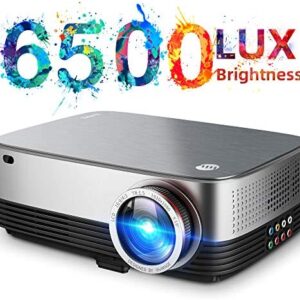 VIVIMAGE C680 Native 1080p Projector, 6500 Lux Full HD LED Home Theater Movie Projector 60Hz Compatible TV Stick, HDMI, VGA, USB, Laptop, iPhone Android for PowerPoint Presentation