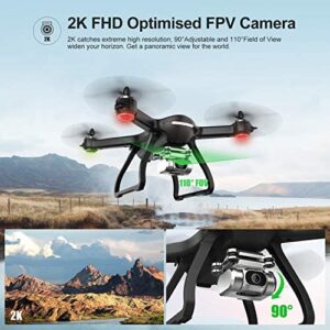 Holy Stone HS700D FPV Drone with 2K FHD Camera Live Video and GPS Return Home, RC Quadcopter for Adults Beginners with Brushless Motor, Follow Me, 5G WiFi Transmission, Modular Battery Advanced Selfie