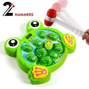 YEEBAY Interactive Whack A Frog Game, Learning, Active, Early Developmental Toy, Fun Gift for Age 2,3, 4, 5, 6, 7, 8 Years Old Kids, Boys, Girls,2 Hammers Included