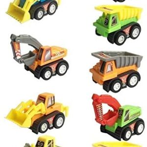 Construction Vehicles Fun Pull Back Car Toy for Boys Toddler Bulldozer Excavator Dumper Truck for Children Toddlers Mini Engineering Toys Party Favor Fillers Decorations 9 Packs – Color Random