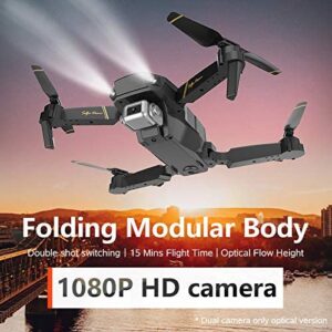 Adsvtech WiFi FPV Drone with 1080 HD Camera for Beginners Foldable RC Quadcopter, Double Shot Switching, 15 Mins Flight Time, Optical Flow Positioning