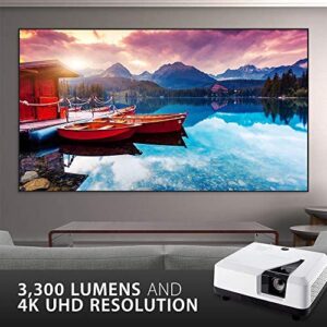 ViewSonic LS700-4K 4K UHD Laser Projector with 3300 Lumens 3D HDR Content Support and Dual HDMI for Home Theater, Model:LS7004K