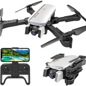MIXI WiFi FPV Drones with Camera for Adults, Foldable RC Quadcopter Drone with 1080P HD Camera for Beginners, Altitude Hold, Gravity Control, Follow Mode, Headless Mode, One Key Take Off/Landing