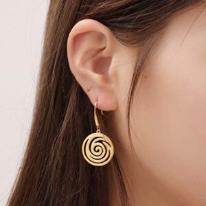 MOSYNE Vintage Spiral Round Circle Earrings for Women