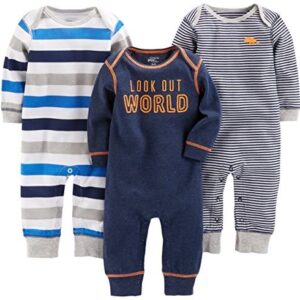 Simple Joys by Carter’s Baby Boys’ 3-Pack Jumpsuits