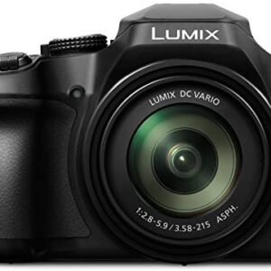 Panasonic Lumix FZ80 4K Digital Camera, 18.1 Megapixel Video Camera, 60X Zoom DC VARIO 20-1200mm Lens, F2.8-5.9 Aperture, Power O.I.S. Stabilization, Touch Enabled 3-Inch LCD, Wi-Fi, DC-FZ80K (Black)