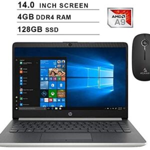 2020 Newest HP Pavilion 14 Inch Premium Laptop| AMD A9-9425 up to 3.7GHz| 4GB DDR4 RAM| 128GB SSD| AMD Radeon R5| WiFi| Bluetooth| Windows 10 Home S + NexiGo Wireless Mouse Bundle