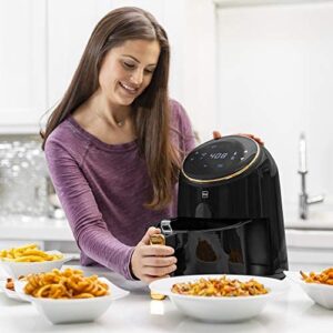 Best Choice Products 4.4qt 1400W 8-in-1 Digital Compact Air Fryer Kitchen Appliance w/LCD Screen, Recipes -Black/Gold