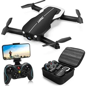 Drones with 1080P HD Camera for Beginners,JJRC H71 Foldable Drone with Optical Flow Positioning, FPV WiFi Live Video Quadcopter for Adults,22mins Long Flight Time Rc Drone with 2 Batteries(Black)
