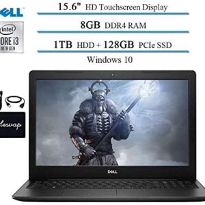 2020 Dell Inspiron 15 15.6″ Touchscreen Laptop for Business and Student, 10th Gen Intel i3-1005G1(Up to 3.4GHz,Beat i5-8250U), 8GB RAM, 1TB HDD + 128GB SSD, HDMI 802.11ac Win10 w/HESVAP Accessories