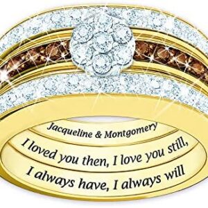 The Danbury Mint I Love You Always Personalized Mocha Diamond Ring Set #4792-007