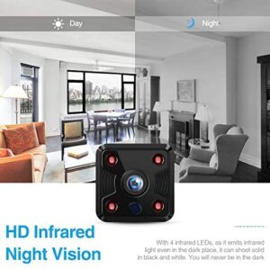 FREDI Hidden Spy Camera, 1080P HD Mini Wireless WiFi Small Nanny Cam with Night Vision, Motion Detection, Loop Recording, Flexible Magnetic Bracket for Home and Office – Work with iOS Android PC