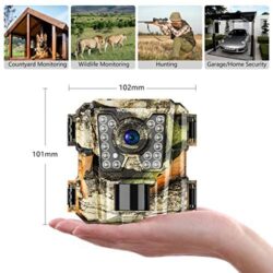 WOSPORTS Mini Trail Camera 1080P HD Wildlife Scouting Hunting Camera with IR Night Vision Waterproof Video Cam LY121