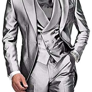 RONGKIM Gentleman 3 Pc Wedding Tailcoat Suits Foraml Business Suit (Jacket+Vest+Pants)