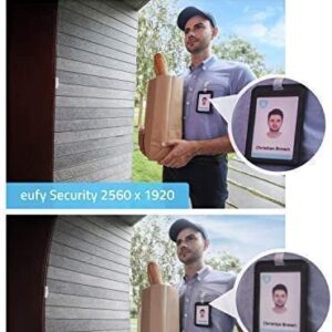 eufy Security, Wi-Fi Video Doorbell, 2K Resolution, Real-Time Response, No Monthly Fees, Secure Local Storage,Human Detection, 2-way audio, Free Wireless Chime (Requires Existing Doorbell Wires, 16-24