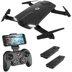 Holy Stone HS160 Shadow FPV RC Drone with 720P HD Wi-Fi Camera Live Video Feed 2.4GHz 6-Axis Gyro Quadcopter for Kids & Beginners – Altitude Hold, One Key Start, Foldable Arms,Bonus Battery