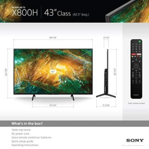 Sony X800H 43 Inch TV: 4K Ultra HD Smart LED TV with HDR and Alexa Compatibility – 2020 Model