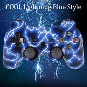 PS3 Controller Wireless – OUBANG Best PS3 Remote Sixaxis Control Gamepad for Playstation 3 (Spark Blue)