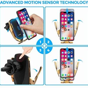 2020 Updated Universal Cell Phone Holder for Car, Hands-Free One Touch Automatic Clamp Phone Mount, Air Vent Cell Phone Mount for iPhone, Samsung, Google Pixel, Moto, Nokia, and More